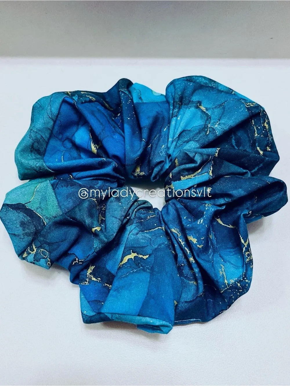Handmade Rainbow Gold Tie-Dye Jumbo Scrunchie Set